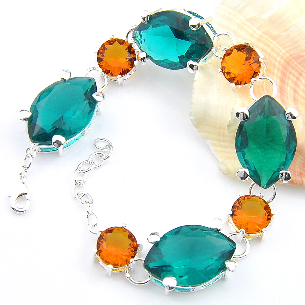 

Lucky Shine Holiday Gift Fire Horse eye Green Quartz Crystal Chain Bracelets Russia Australia Wedding Bracelets Promotion