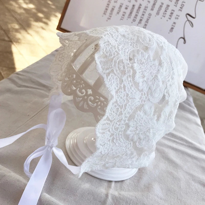 Кружевная шапочка для новорожденного малыша Фотография реквизит маленьких