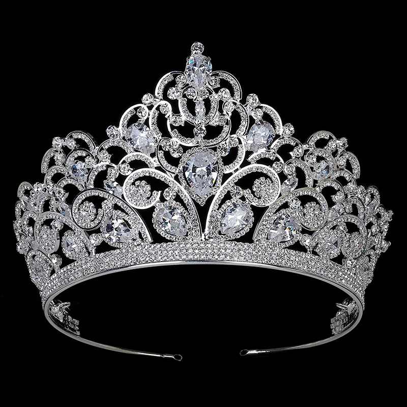 Tiaras and Crown HADIYANA Lujo discreto Wedding Hair Accessorie Princess Crown BC3772 Corona Princesa Accesorios Para el cabello