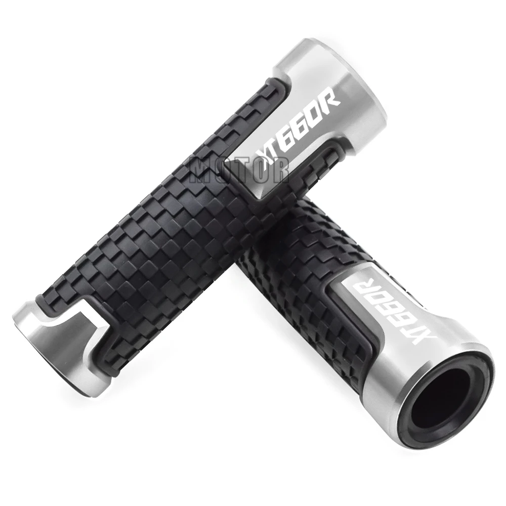 Silver Для Yamaha XT660R 2004- XT660 XT 660 R 660R мотоцикл 7/" 22 мм алюминиевая резиновая противоскользящая ручка для мотоцикла ручные ручки - Цвет: Silver