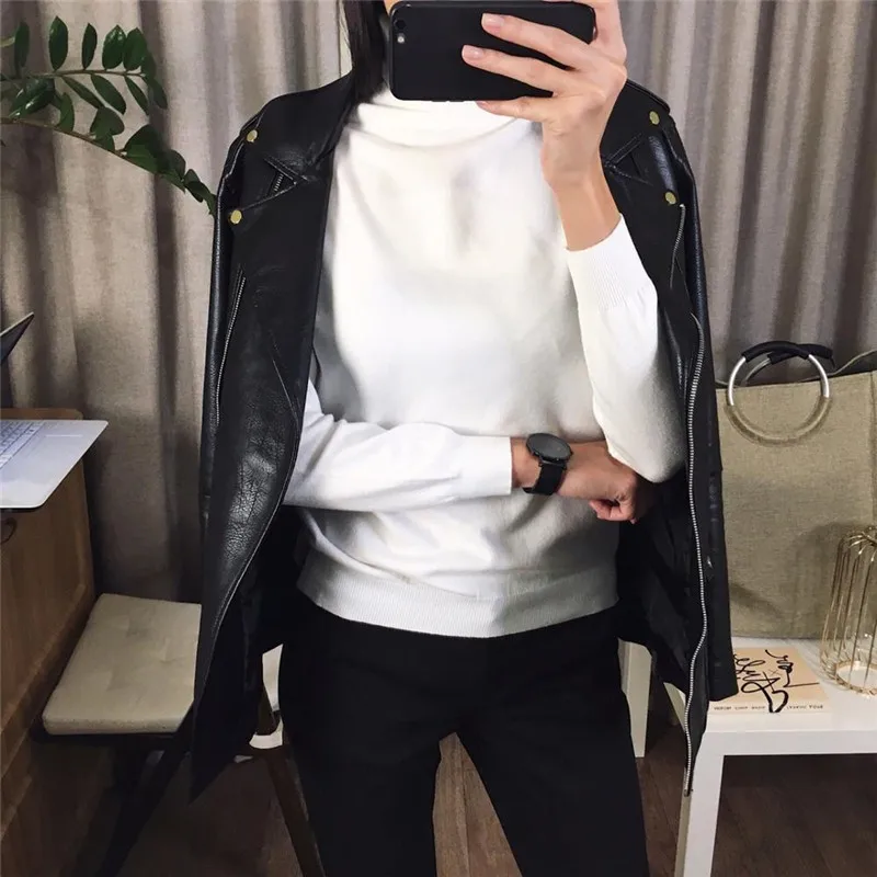 Свитер Женский вязаный GCAROL яркий облегающий джемпер из 30% шерсти 3XL на осень и