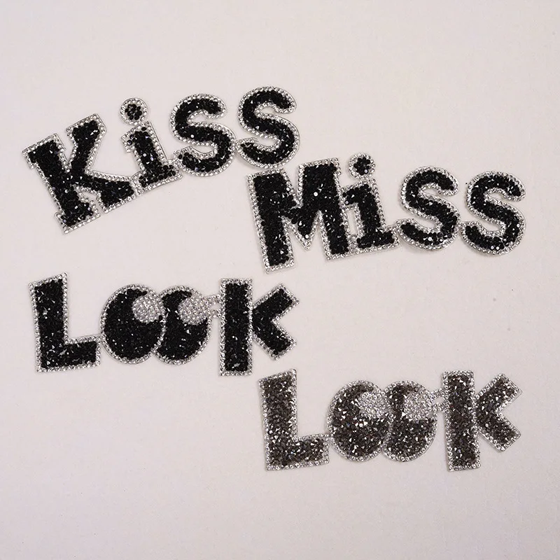 Английский алфавит стразы горячей фиксации Diy украшения с плоской спинкой модные