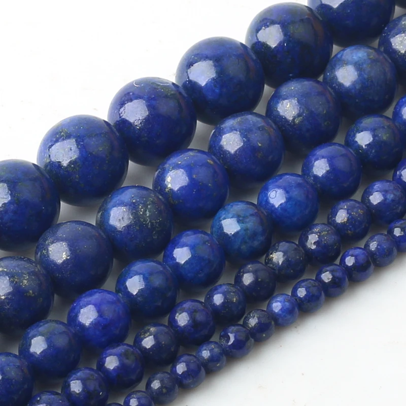 

Wholesale Natural Lapis Lazuli Stone Beads Round Loose Spacer Gemstones Beads For Jewelry Making Diy Bracelet 4 6 8 10 12mm