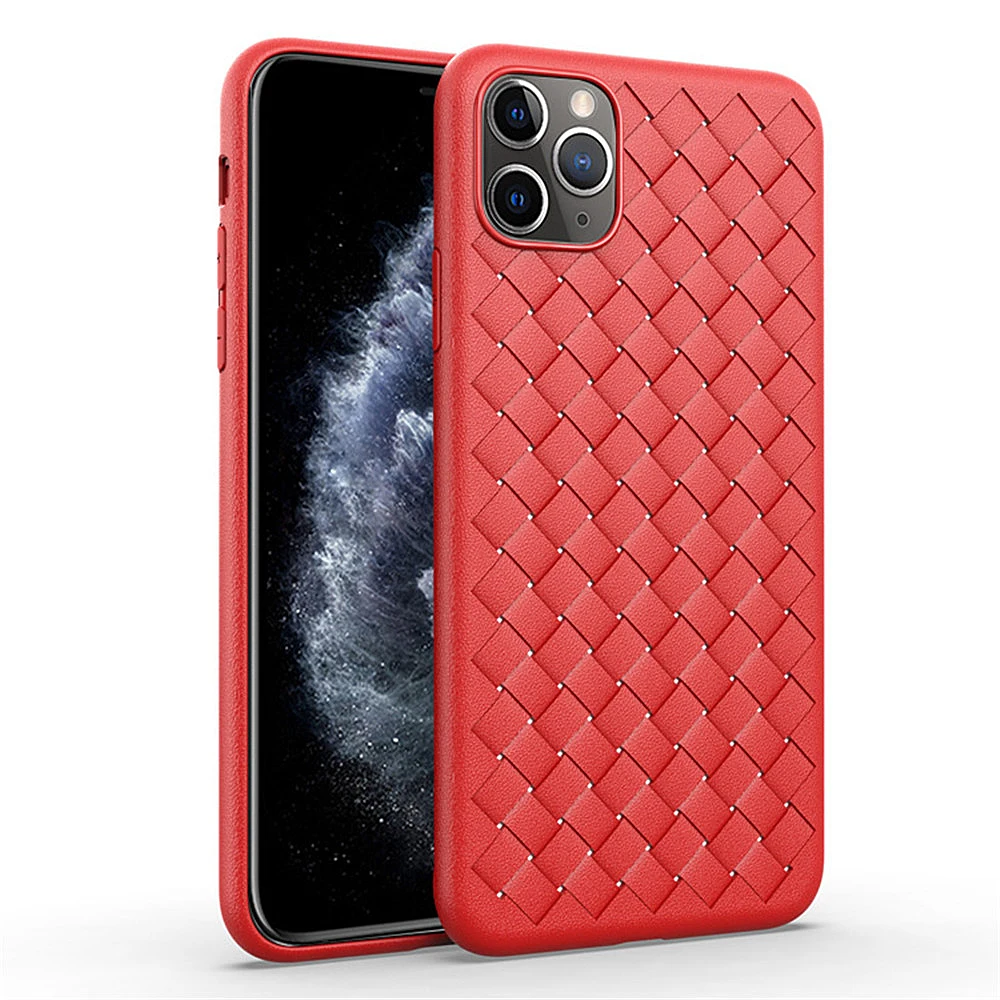 Чехол для iPhone 11 Pro Max Xs Xr X 10 8 7 Plus мягкий чехол с переплетением очень приятный
