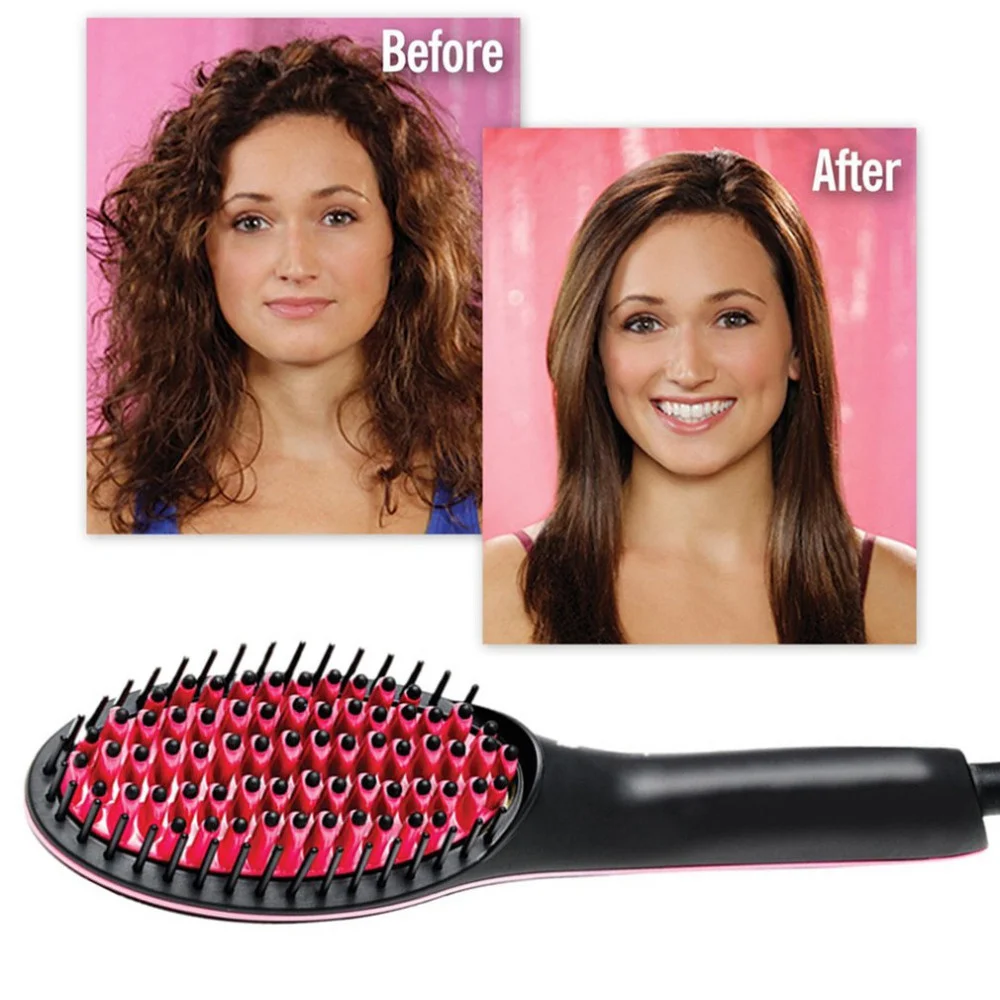Выпрямитель для волос расческа ухода за волосами автоматический массажер просто