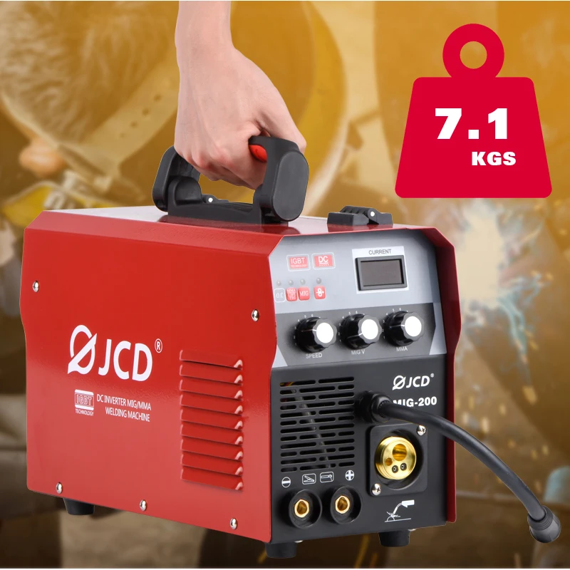 

JCD ARC Welder 220V 200A Welding Machine DC Inverter IGBT MMA LCD Display Digital Adjustable Welder For Repair Beginners Welder