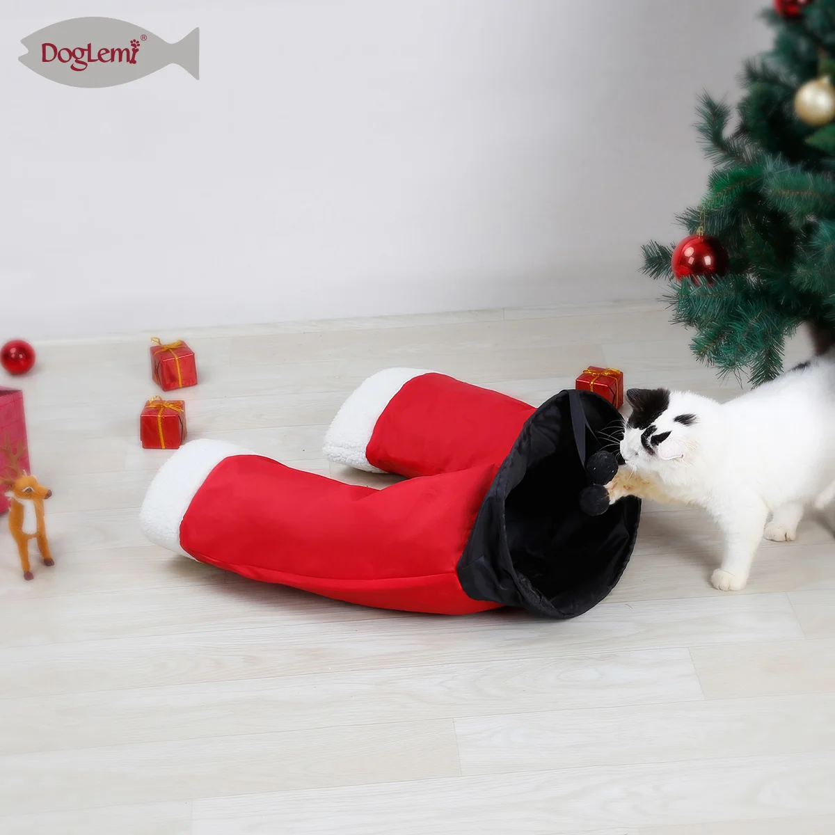 Рождественские игрушки для домашних животных штаны Санта-Клауса складные кошек
