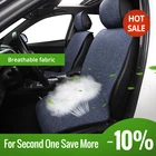 Чехол для автомобильного сиденья, льняная подушка для переднего сиденья, дышащие и удобные автозапчасти, подходит для всех моделей