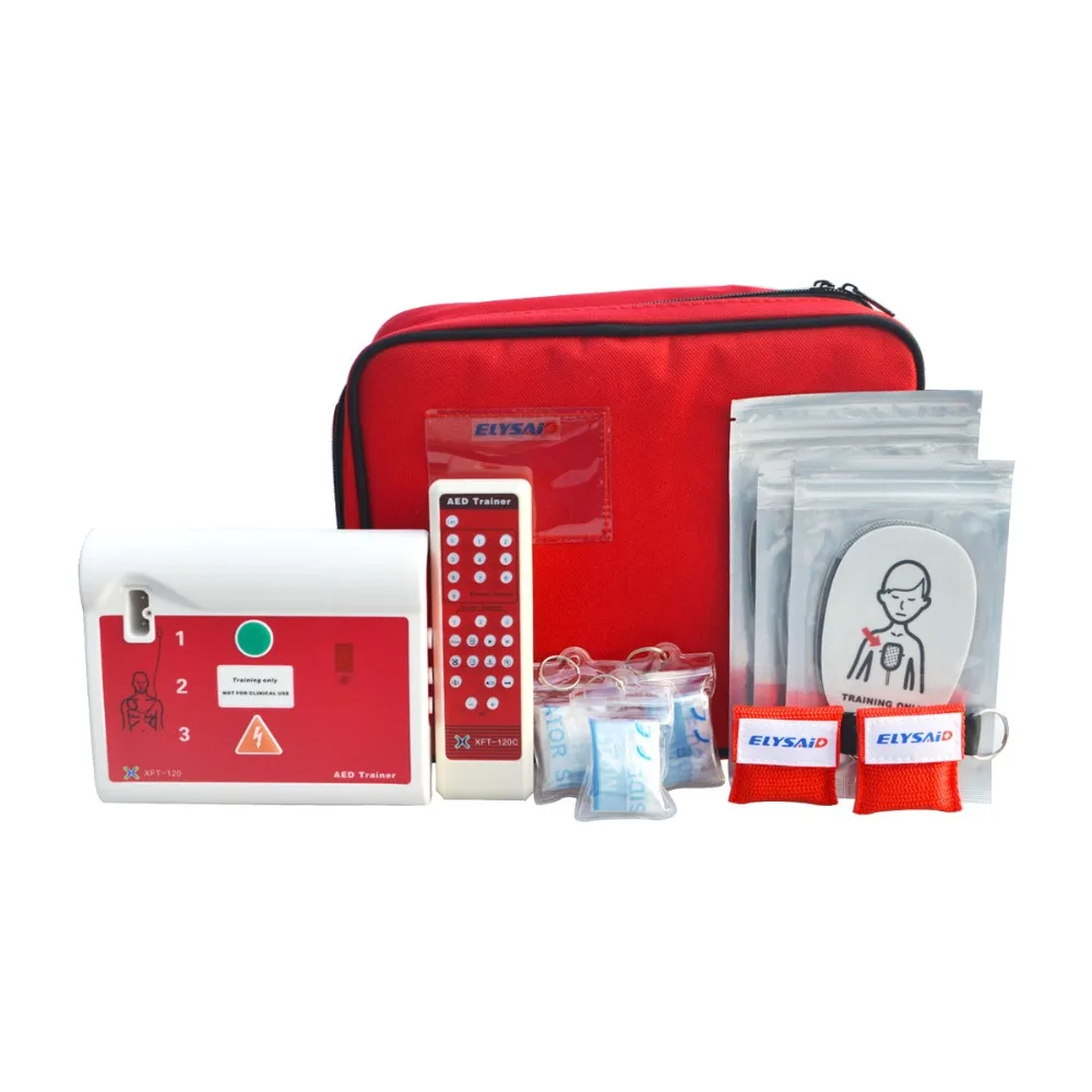 XFT-120C AED Trainer Device For First Aid CPR Training Emergency Rescue Teaching Tools In Spanish With Electrode Pads | Красота и