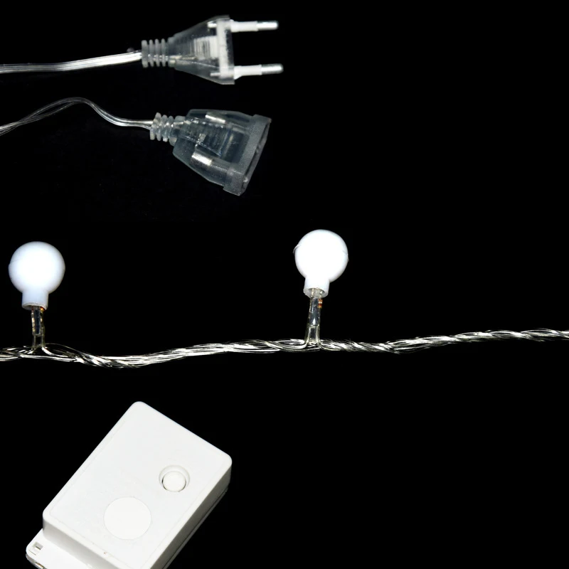 Матовая круглая светодиодная гирлянда с шариками празднисветильник