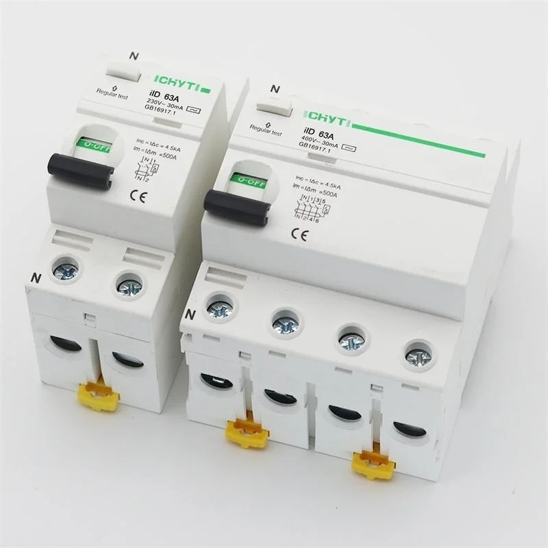 AC 4P Φ 63a 30ma RCD 380V 400V устройство для остаточного тока дифференциальный выключатель