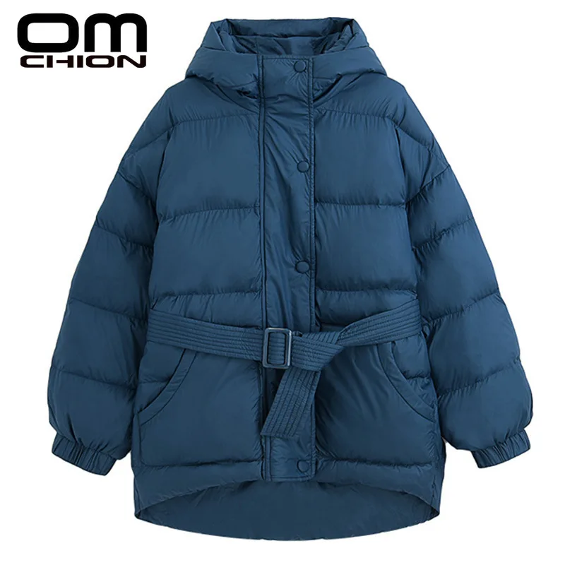OMCHION осенне зимняя куртка Женское пальто 2019 модная женская с поясом Женская парка