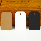 100 шт. 3X5cm бирки для упаковки Винтаж пустой ярлык для подарка своими руками Свадебная вечеринка декоративные бирки Примечание Крафтовая Подарочная этикетки бирки