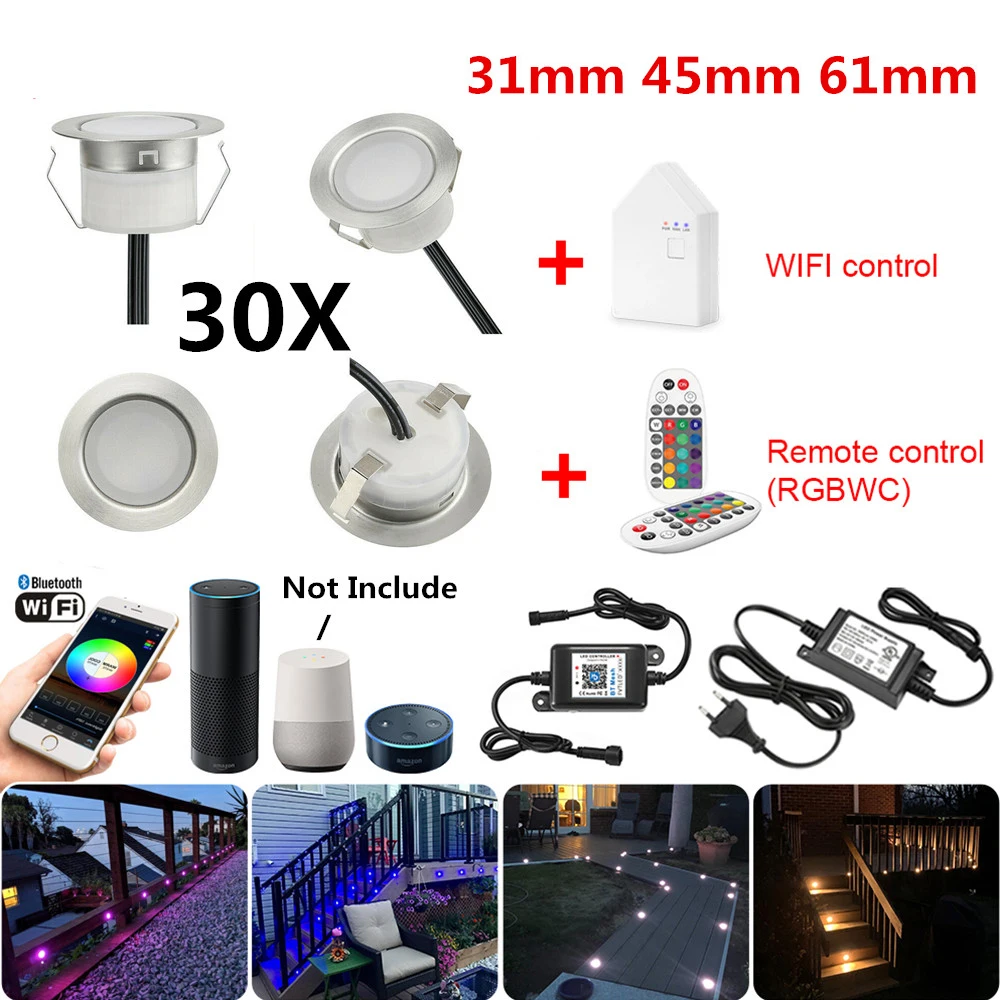 30X5 контактов RGBWW 31/45/61 мм 12 В IP67 террасный светодиодный потолочный светильник для