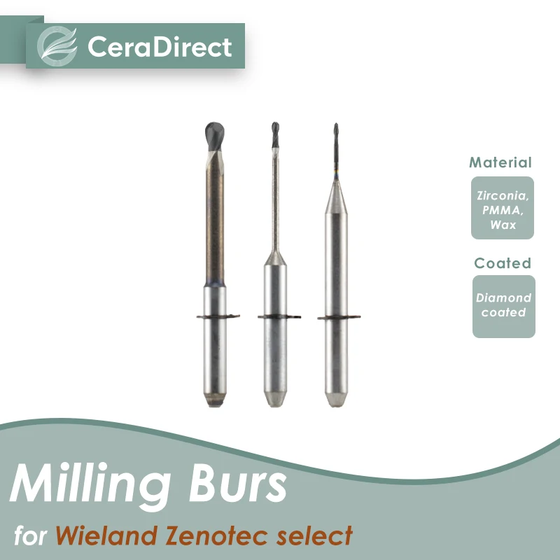 Фрезерные боры для Wieland Zenotec специальный фрезерный станок (3 шт.)|Отбеливание