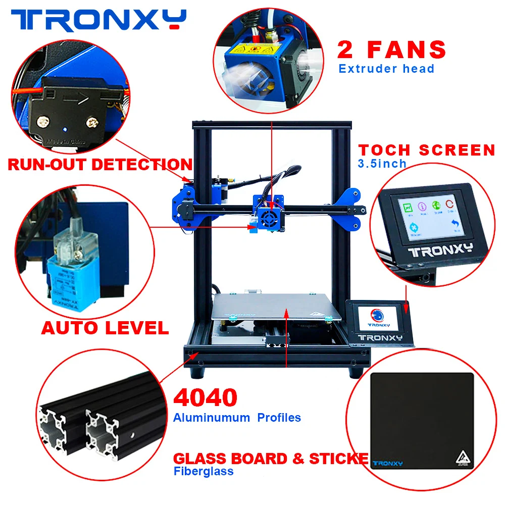 3D принтер TRONXY XY 2 Pro устройство для быстрого нагрева автоматическое выравнивание