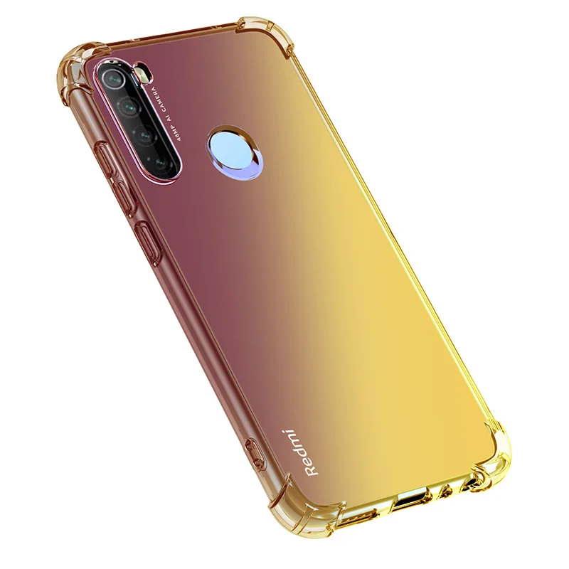 6 Gradient Armor Silicone Case For Xiaomi Redmi Note 8 Pro Case Transparent Soft TPU Shockproof Bumper Cover For Redmi Note 8 Case - Цвет: 6