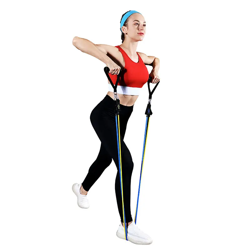 

11 pcs Resistance Tube Bands Set Fitness Yoga Gym Pull Rope Exercise Home Training Expander Door Anchor With Handle Ankle Strap