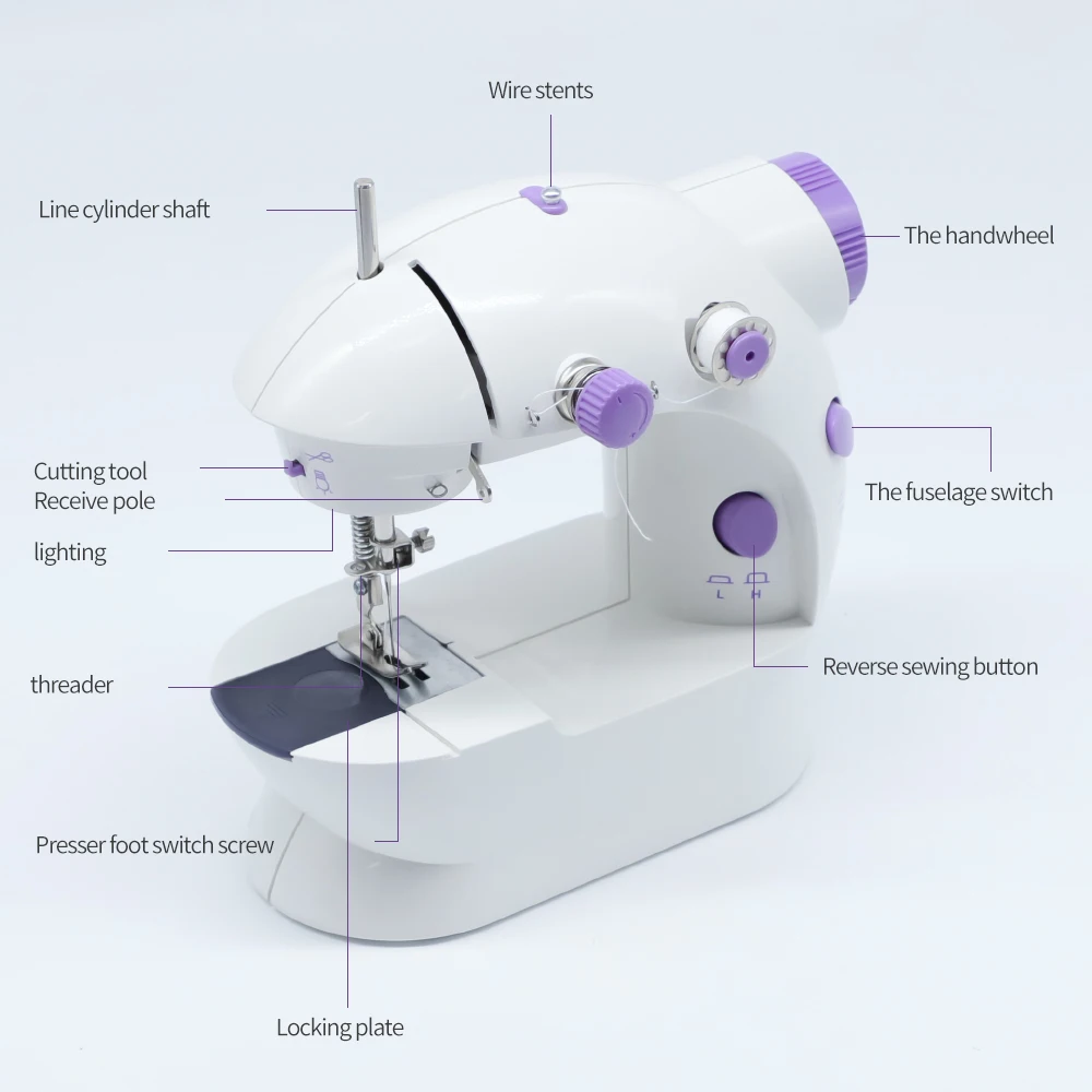 Портативная машинка для шитья настольная электрическая швейная машина мини дома