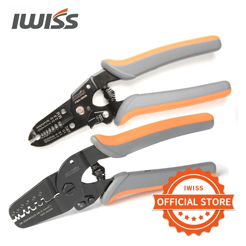 IWISS мини микро открытый баррель щипцы инструменты для обжима 28 20AWG JAM Molex Tyco JST