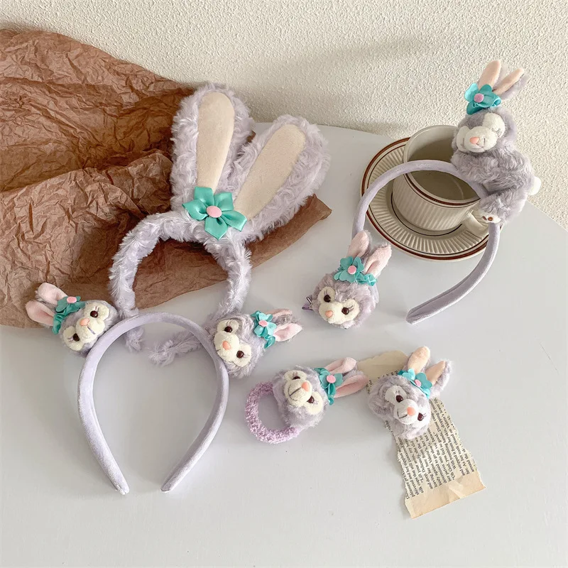 

Cartoon Plush Rabbit Ears Headband Hairpin Hair Rope Set Girl Cute Rabbit Hair Hoop Hair Band Brooch Kids Hair Accessories Gift