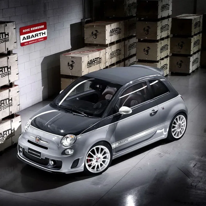Abarth наклейка на боковую юбку гоночные спортивные наклейки полосатые тело s для FIAT