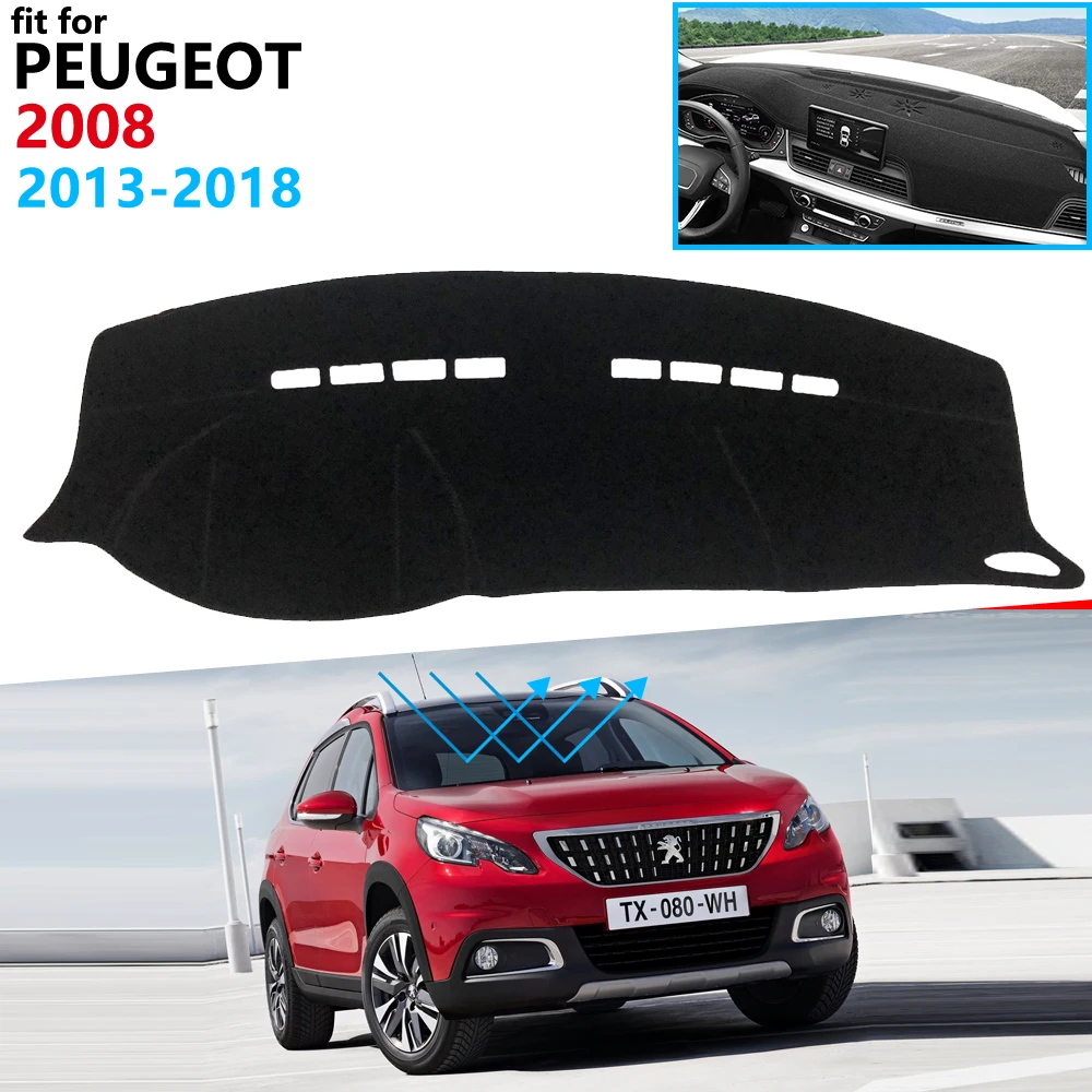Защитная накладка на приборную панель для Peugeot 2008 2013 ~ 2018 автомобильные