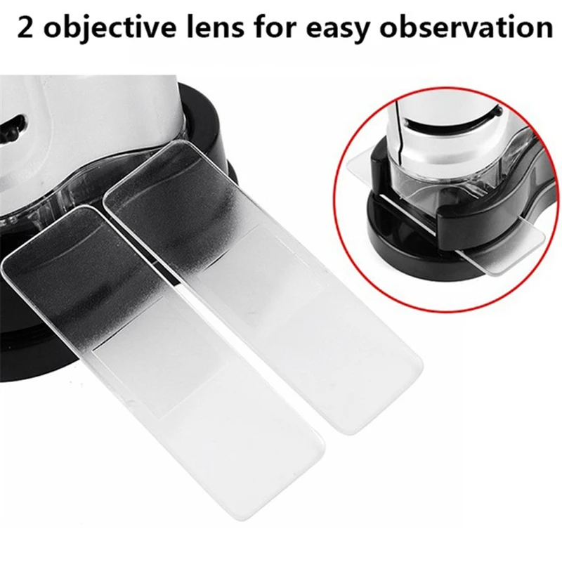 Dreamburgh 40X Mini Microscope Jeweler Loupe Lens Illuminated Zoom Magnifier Glass Optical with Stand and LED light | Инструменты