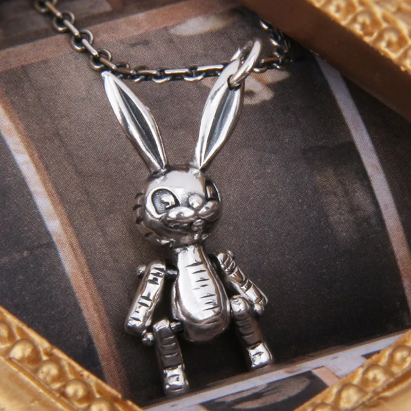 Новый однотонный кулон в виде кролика из серебра 100% пробы BOCAI модное женское