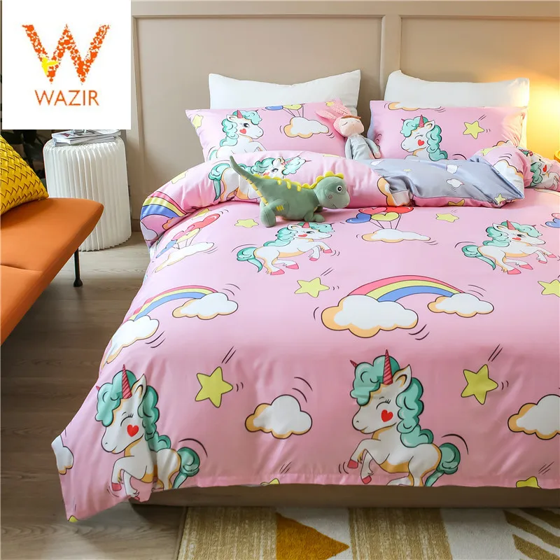 WAZIR милые детские комплекты мультяшный пододеяльник наволочка 3 шт. детское