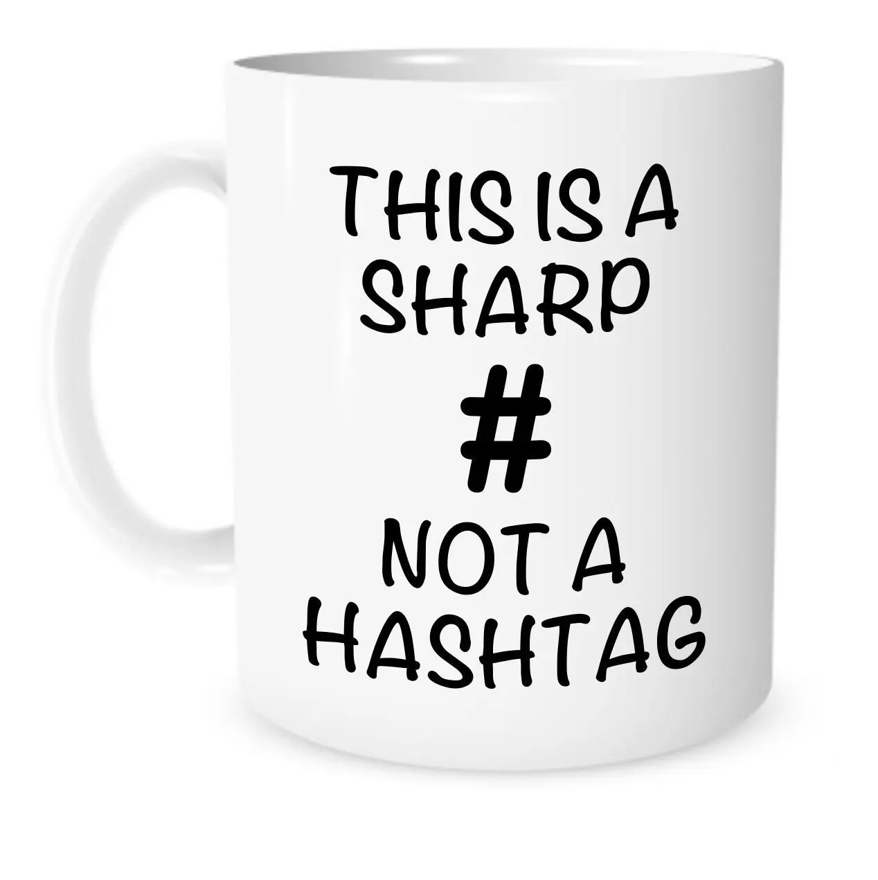 This Is A Sharp Not Hashtag Diesis Higher In Pitch Music 11 Ounces Funny Coffee Mug | Дом и сад