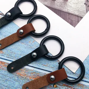 Брелок-шнур для автомобильных ключей, металлический, кожаный, мобильный телефон