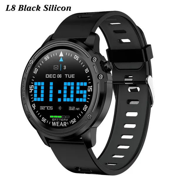 L8 black with gray L8 Смарт часы мужские часы IP68 Водонепроницаемые Смарт часы ЭКГ кровяное давление пульсометр спортивные фитнес pk L5 L9 Смарт часы - Цвет: L8 black with gray