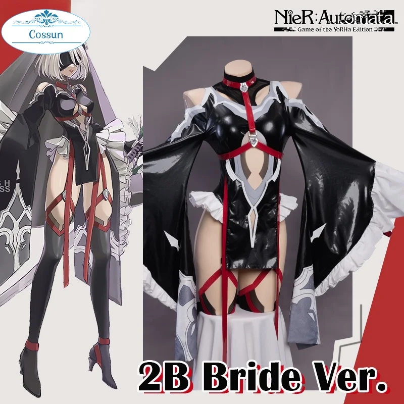 

PRE-SALE эксклюзивное разрешение Nier: Automata 2B Fanart Bride Ver. Костюм для косплея, сексуальное платье, наряд для женщин