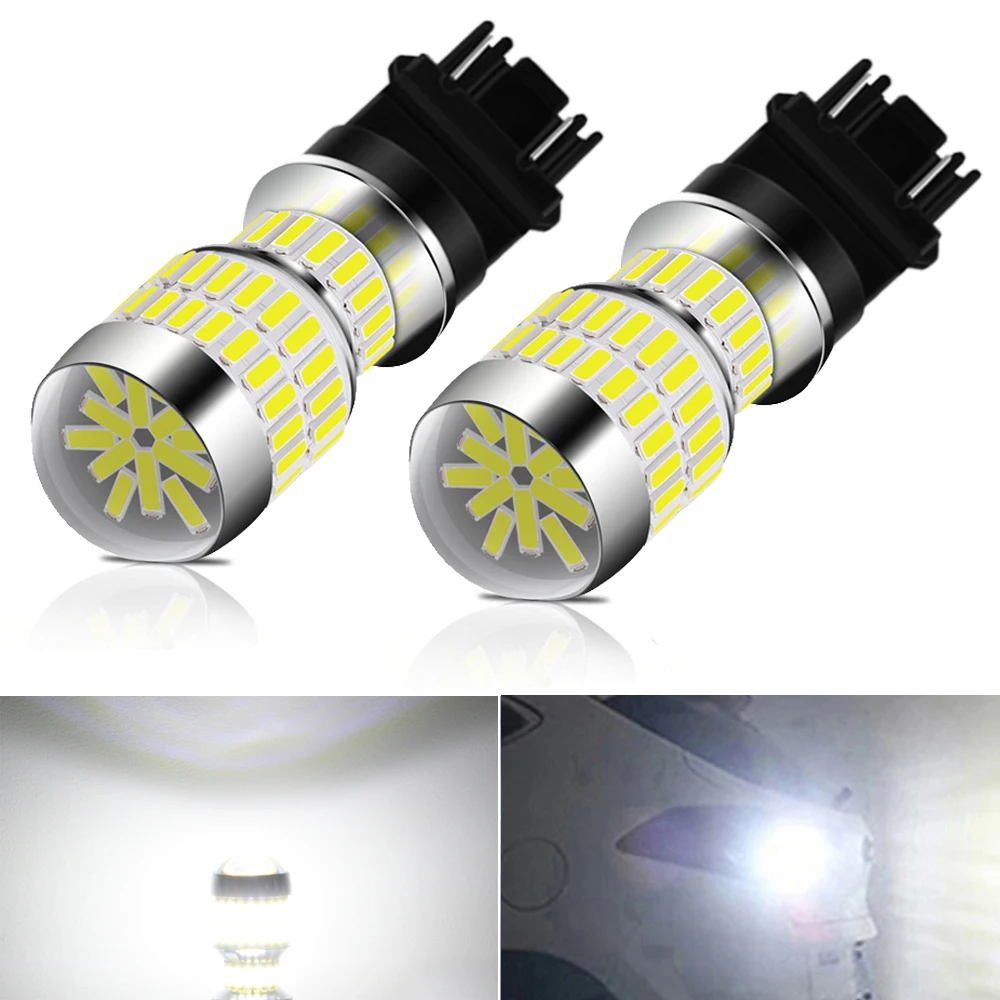 2X T25 3157 P21/7 Вт W21W Led Canbus белый CANBUS 1157 BAY15D автомобильные фонари заднего хода для