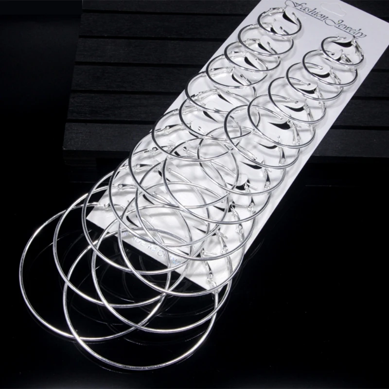 12 пар/компл. серьги кольца женские ювелирные изделия круглые модные золотые