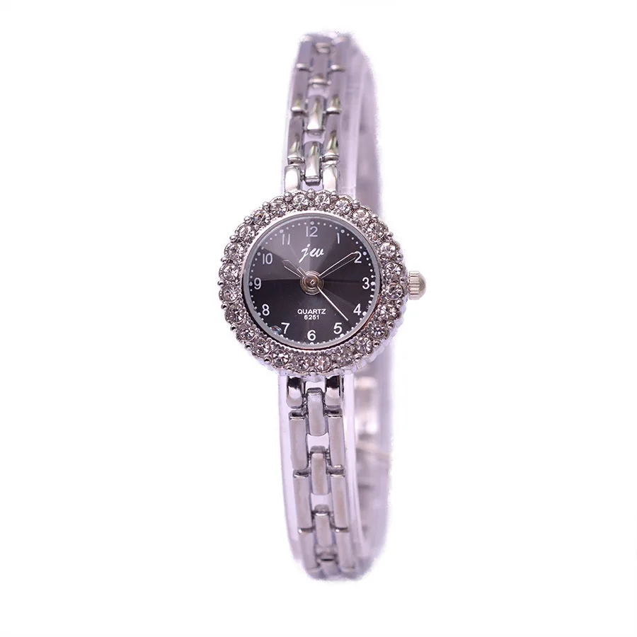 

Silver Qualities Women Bracelet Watches Full Stainless Steel Fashion Luxury Crystal Watch Small Ladies Quartz Wristwatches