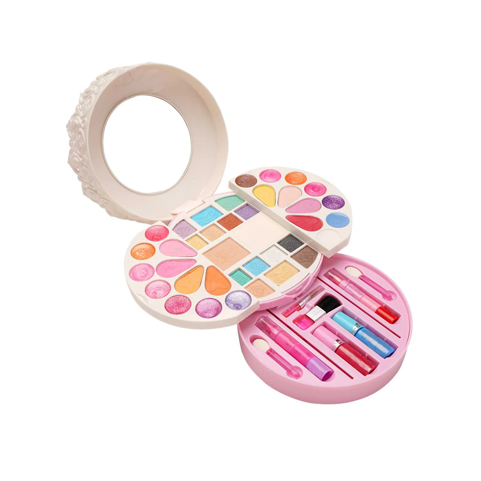 

50PCS Kids Makeup Kit Princess Washable Cosmetic Set Toys Cosmetics Make Up Set Princess Pretend Play House Toys For Girls Gifts