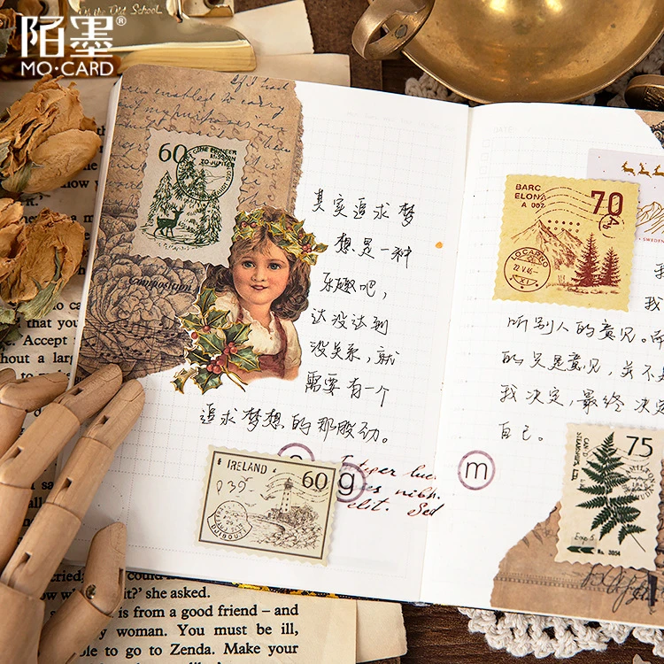 

46PCS/box New Classic Beauty Paper Lable Sealing Stickers Crafts Scrapbooking Decorative Lifelog DIY Stationery Sticker