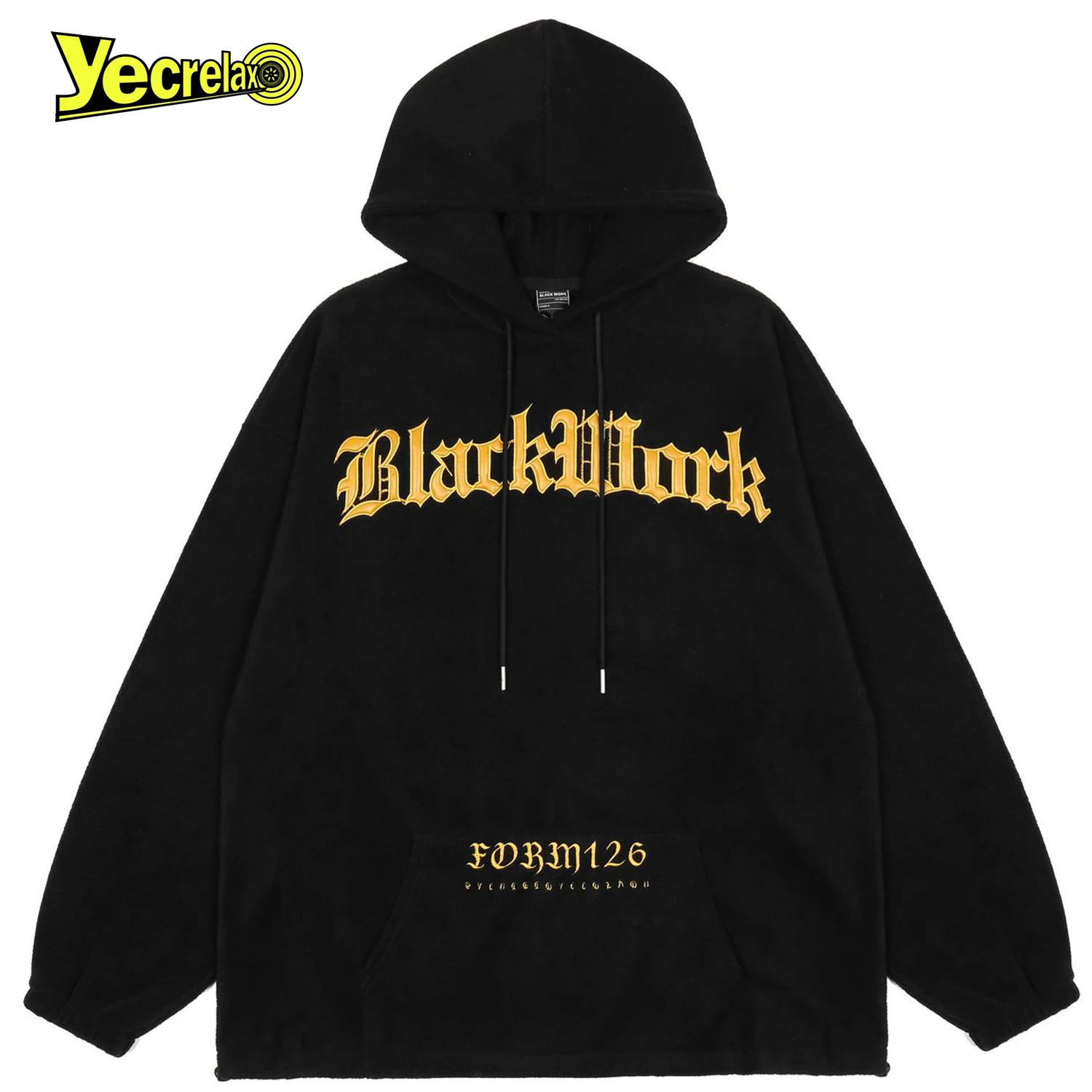 

Худи мужское плюшевое в стиле хип-хоп, Свитшот в готическом стиле, уличная одежда с надписью, мужские толстовки, свободные пуловеры для пар, ...