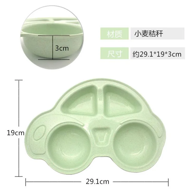 Детская миска набор тарелок детская посуда для кормления мультяшный автомобиль