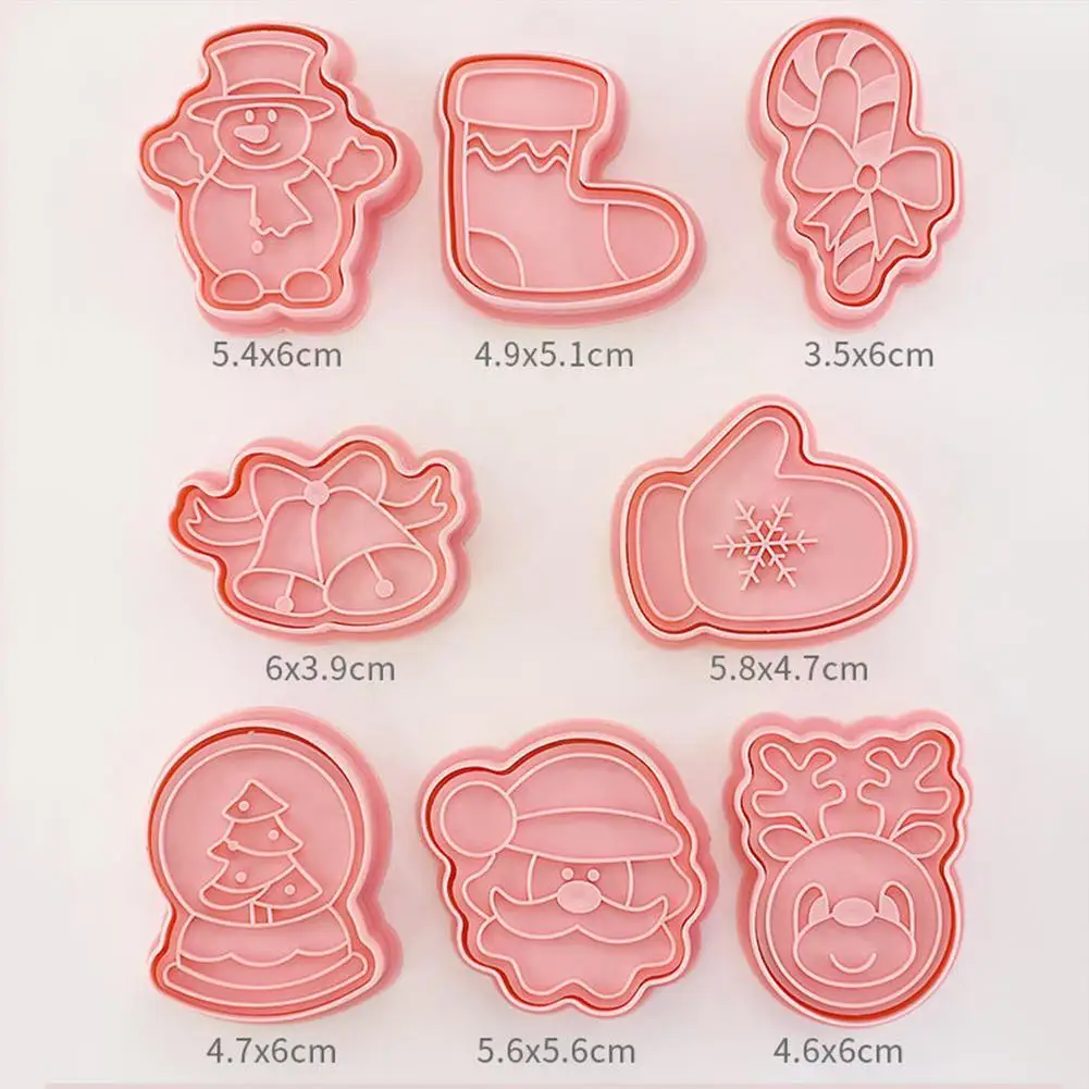 

8 Pcs/Set DIY Cartoon Biscuit Mould Christmas Pattern Baking Baking Decorating Tools Tools Mould Cake Cutters Tool Cookie C N4P1