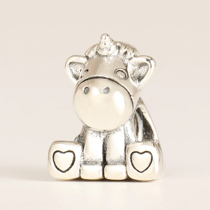 Бесплатная доставка подлинное 925 стерлингового серебра Бруно Единорог Подвески