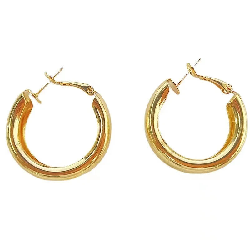 

Silver Needle C Circle Earring European and American Simple Circle Earring Fashion Geometric Round Earring