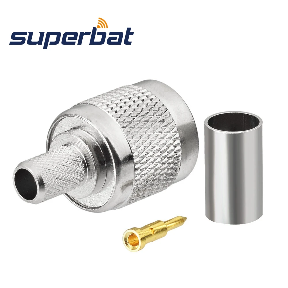 Superbat TNC штекер обжимной разъем для кабеля LMR240 RG59 50 Ом кабель прямой RF коаксиальный