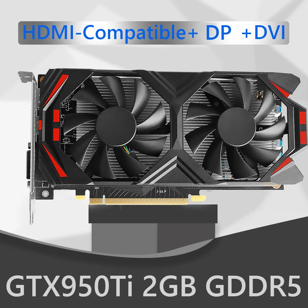 Игровая видеокарта GTX950 2G D5 2 ГБ GDDR5 3 0 бит PCI-Express PUBG игровая DP + DVI с охлаждающим
