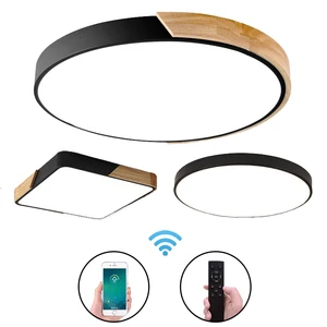 Светодиодный потолочный светильник, современный, в скандинавском стиле, квадратный, круглый светильник, для дома, гостиной, спальни, кабинета, светильник с дистанционным управлением