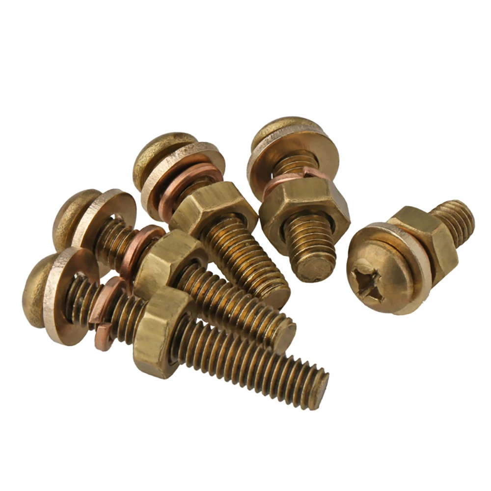 10PcsM3 Length4mm-30mm латунная сковорода головка Крестовая углубление болт Phillips три