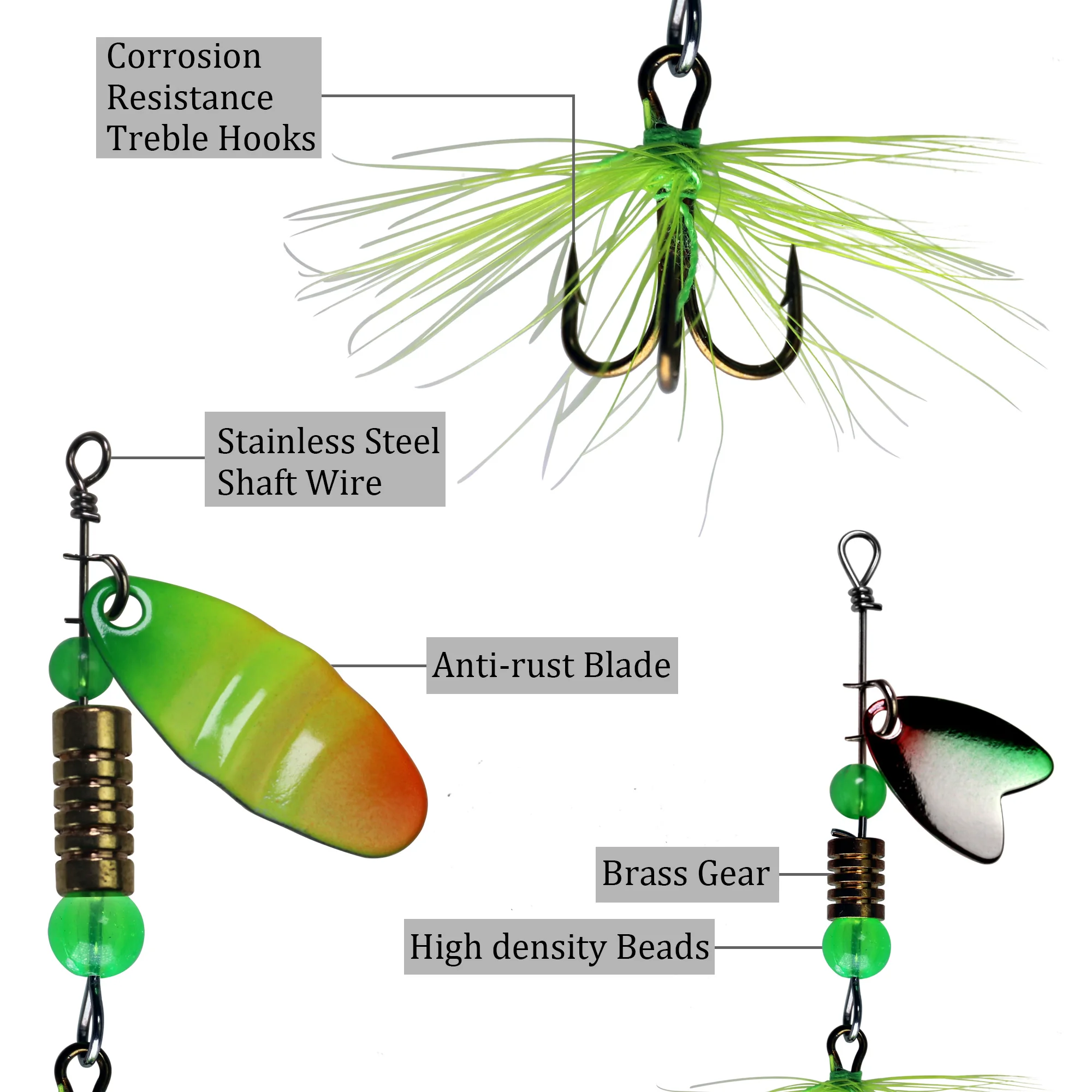 30 шт./карта жесткие рыболовные приманки с пером|hard bait|spoon fishinglure spinner |