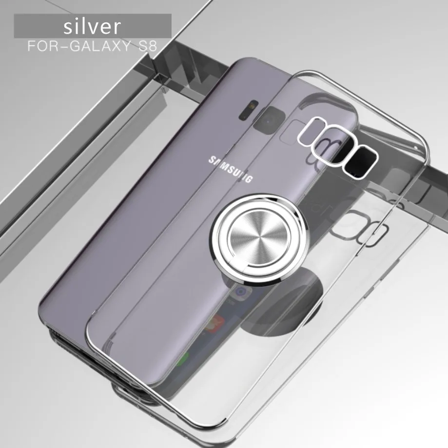 

[Серебро] подходит для Samsung A series мобильный телефон case A30 A40 A50 A60 A70 A70s гальванический чехол с магнитным креплением